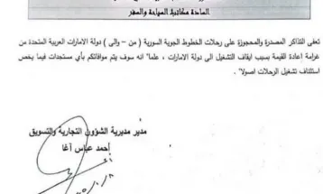 توقف رحلات من والى مطار دمشق