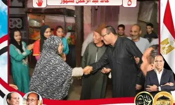 منيا القمح تنتفض حبا لخالد مشهور استقبال اسطوري وحشود بالالاف تبايع رمز الكف